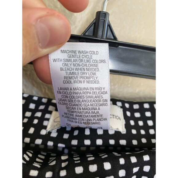 Jacyln Smith Womens Black/White Checkered Skirt Polyester/Spandex XXL Midi - Picture 4 of 7